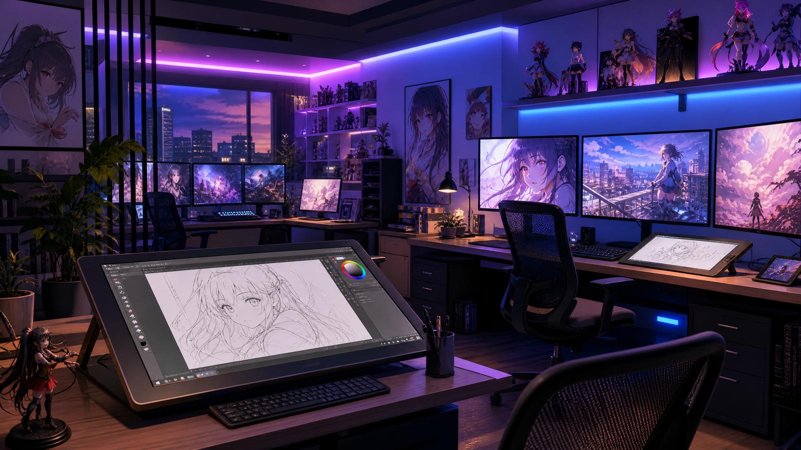 小蓝导航动漫制作工作室实景